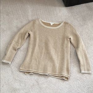 Tam and cream sweater - size small